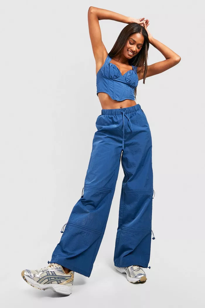 Multi Toggle Parachute Pants | Boohoo.com (US & CA)