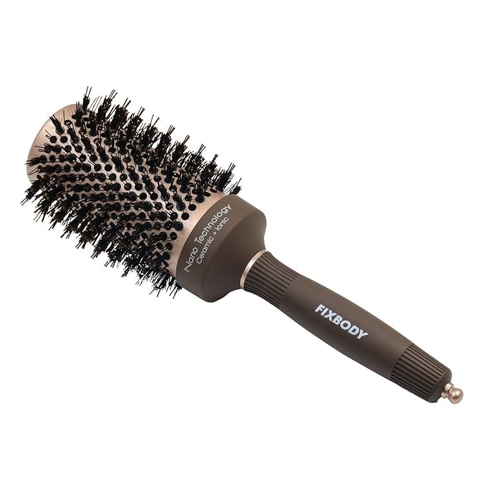 FIXBODY Boar Bristles Round Hair Brush, Nano Thermal Ceramic & Ionic Tech, Roller Hairbrush for B... | Amazon (US)