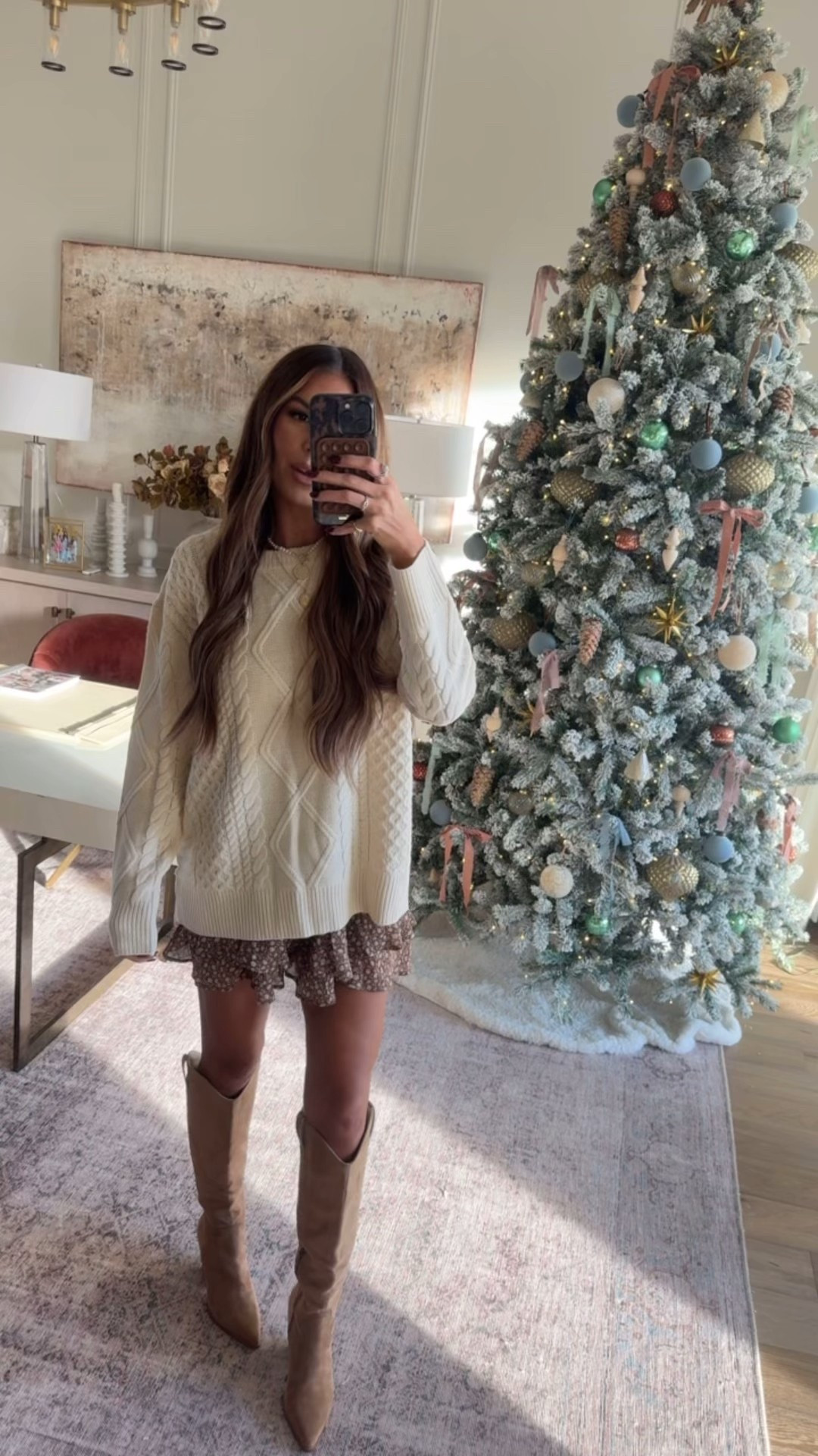 Amazon look I’m loving for Thanksgiving! 
Sized up to the M in the sweater, size small skort 

#LTKFindsUnder50 #LTKSeasonal #LTKHoliday