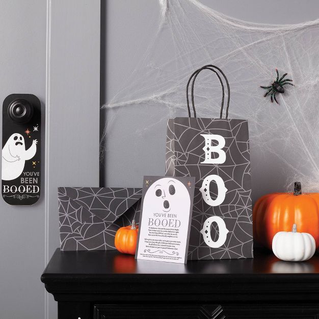 4pc Black/White You've Been Booed Halloween Gift Bag Kit - Hyde & EEK! Boutique™ | Target