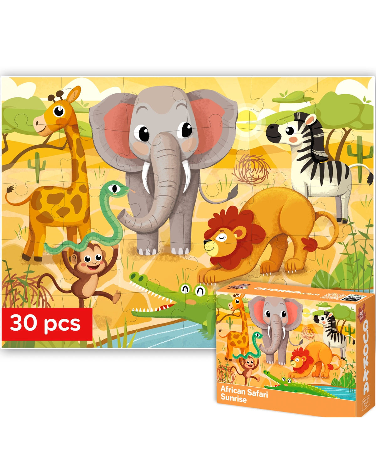 Quokka 30 Pieces Puzzles for Kids Ages 3-5 - Educational Toys - Africa | Macy's