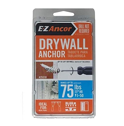 ITW Brands 25310 50 pack 75lb Drywall Anchor | Amazon (US)