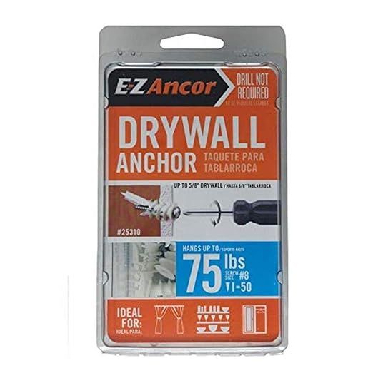 ITW Brands 25310 50 pack 75lb Drywall Anchor | Amazon (US)