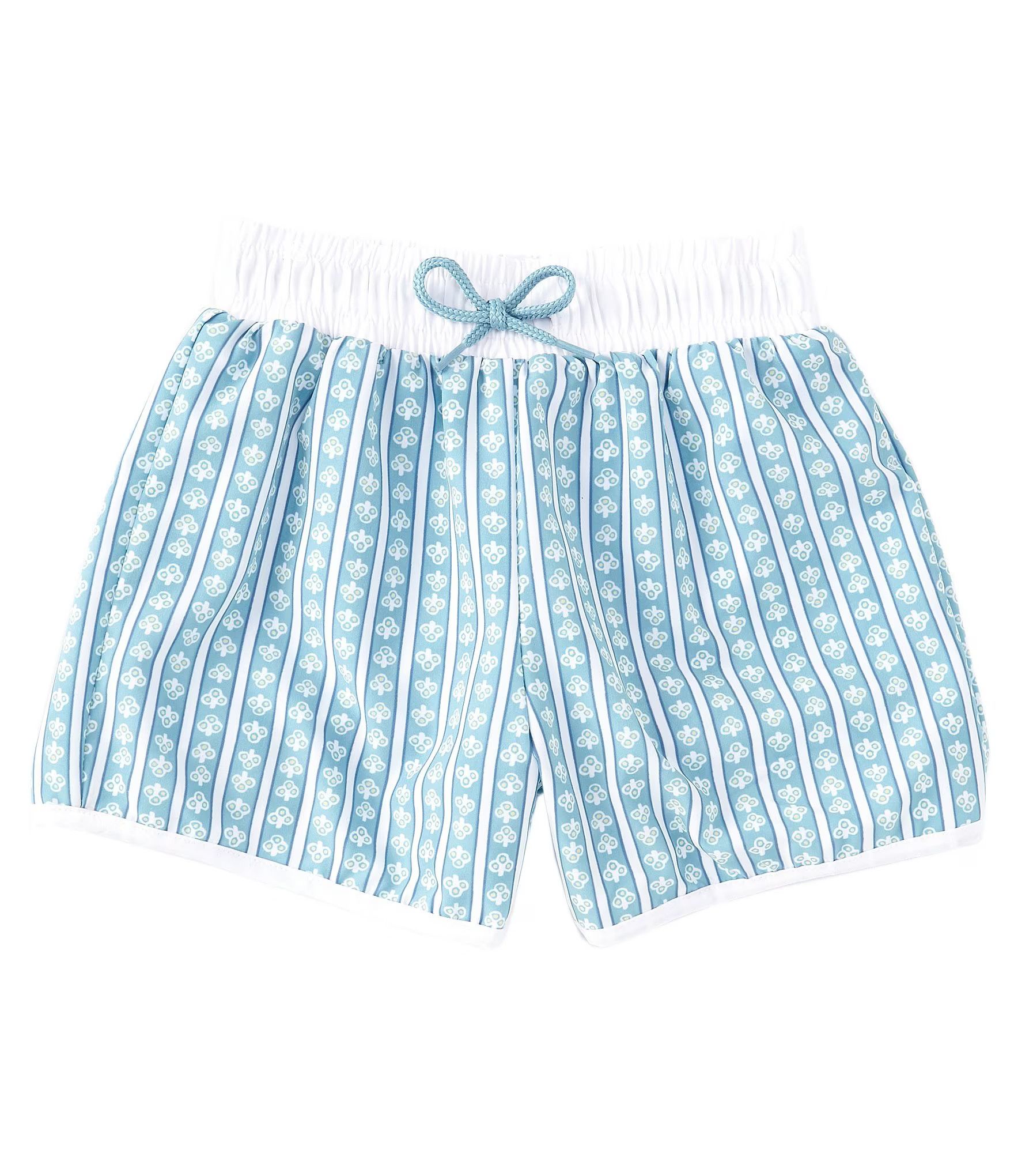x Sun House Children's Little Boys 2T-7 Talmadge Stripe Swim Trunks | Dillard's
