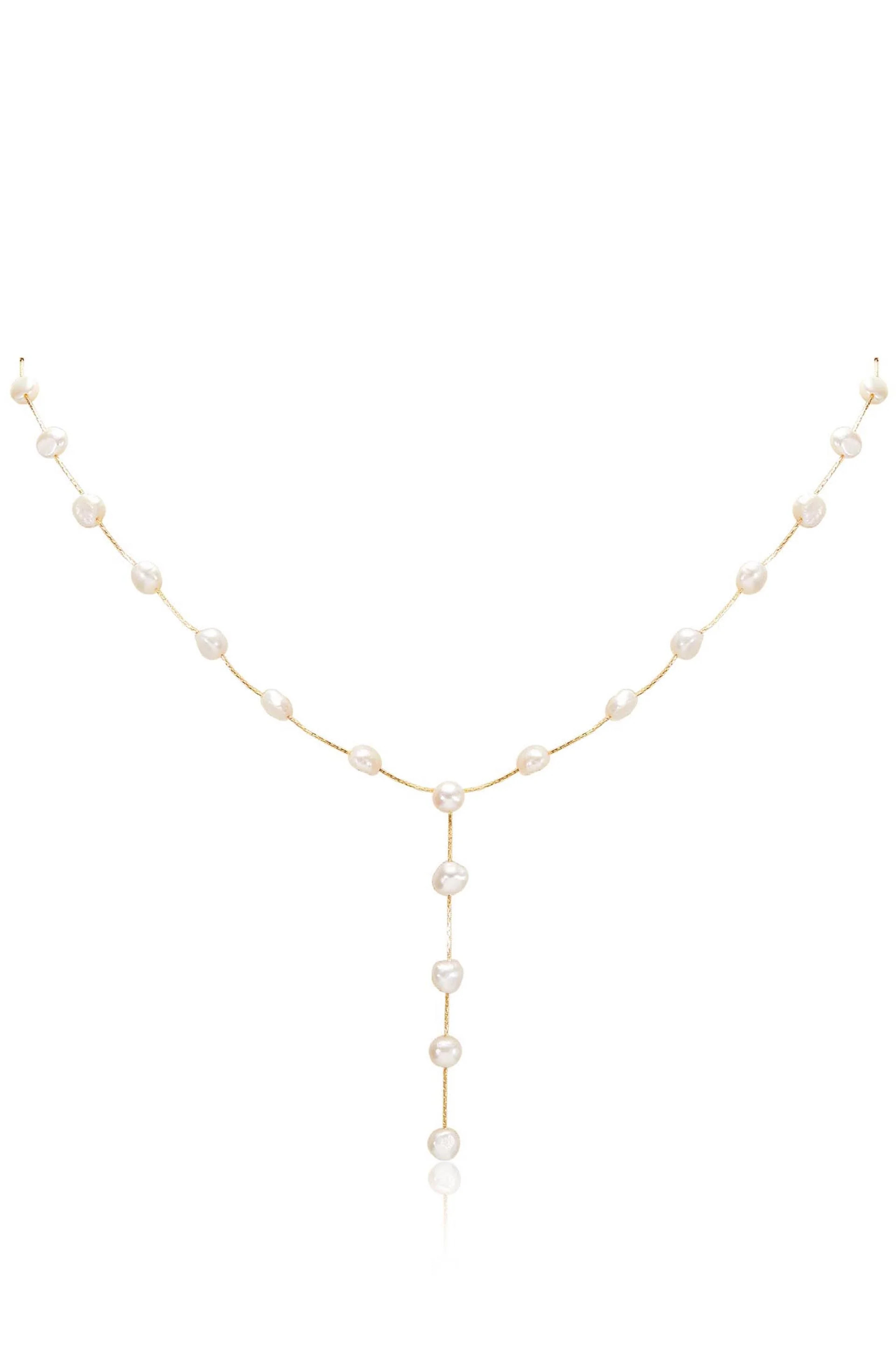 Covered in Pearls Back Necklace | Ettika