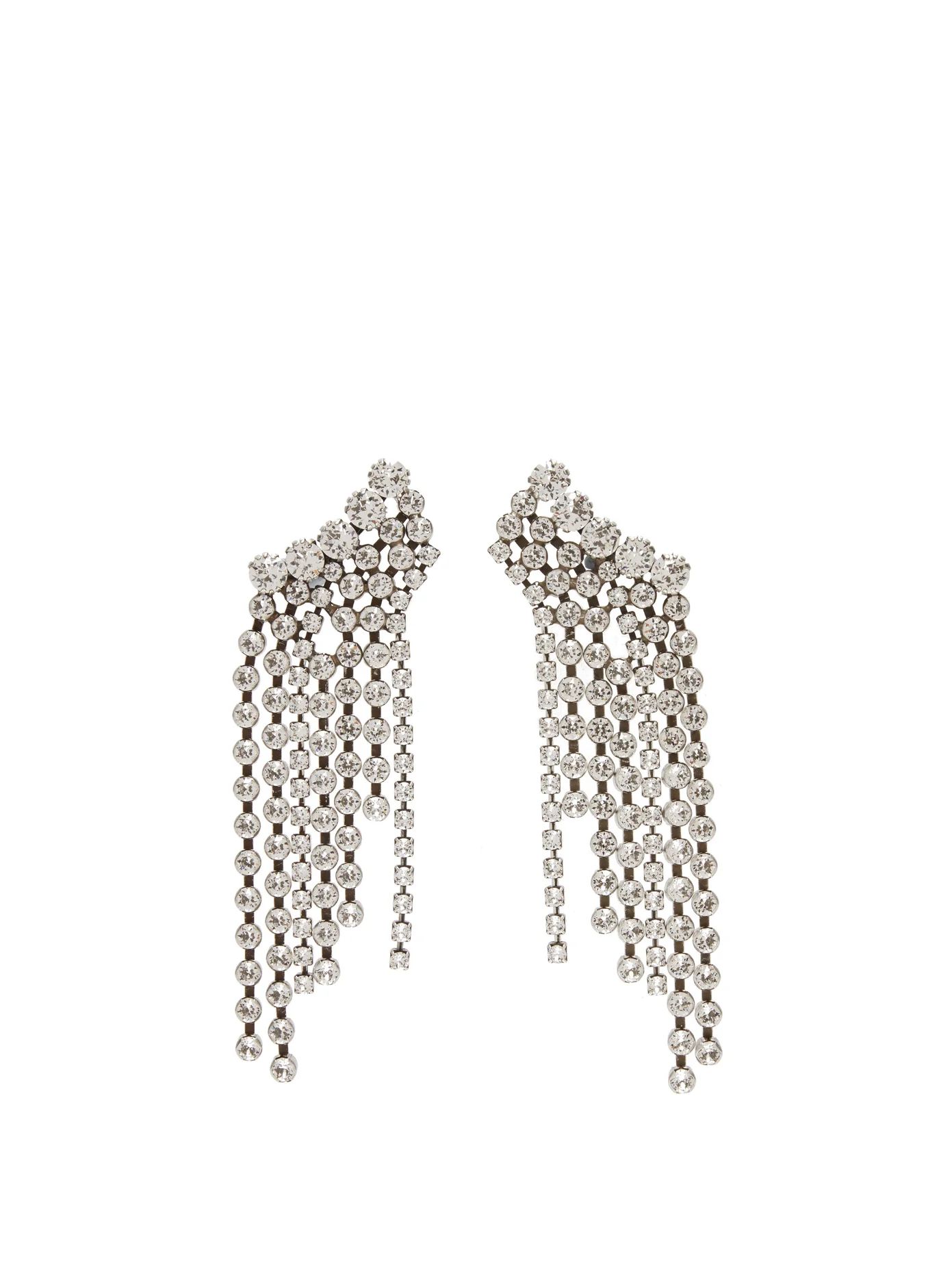 Crystal-fringed drop earrings | Matches (UK)
