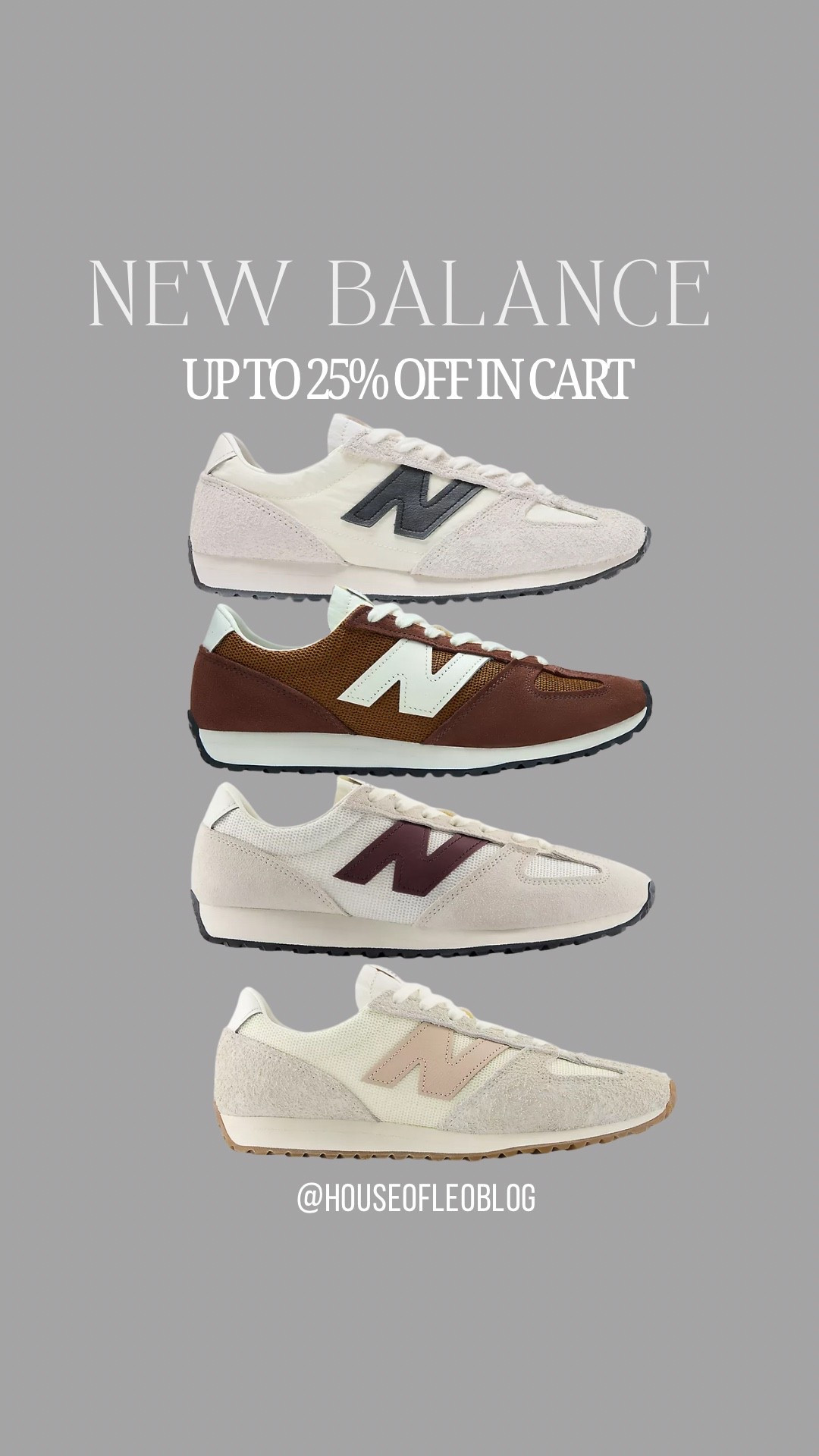 New balance sneakers. Sign into your account and save up to 25% off in cart.

#LTKSaleAlert