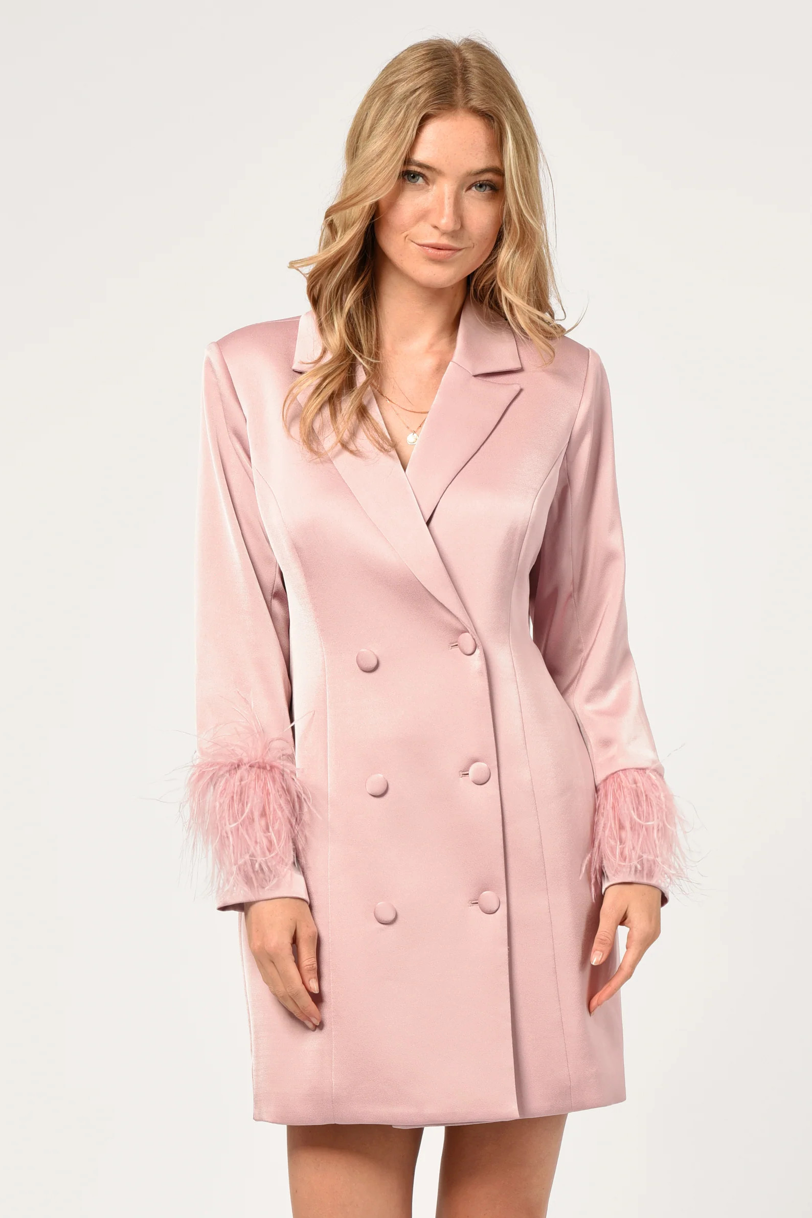 Bianca Feather Blazer Dress | Adelyn Rae