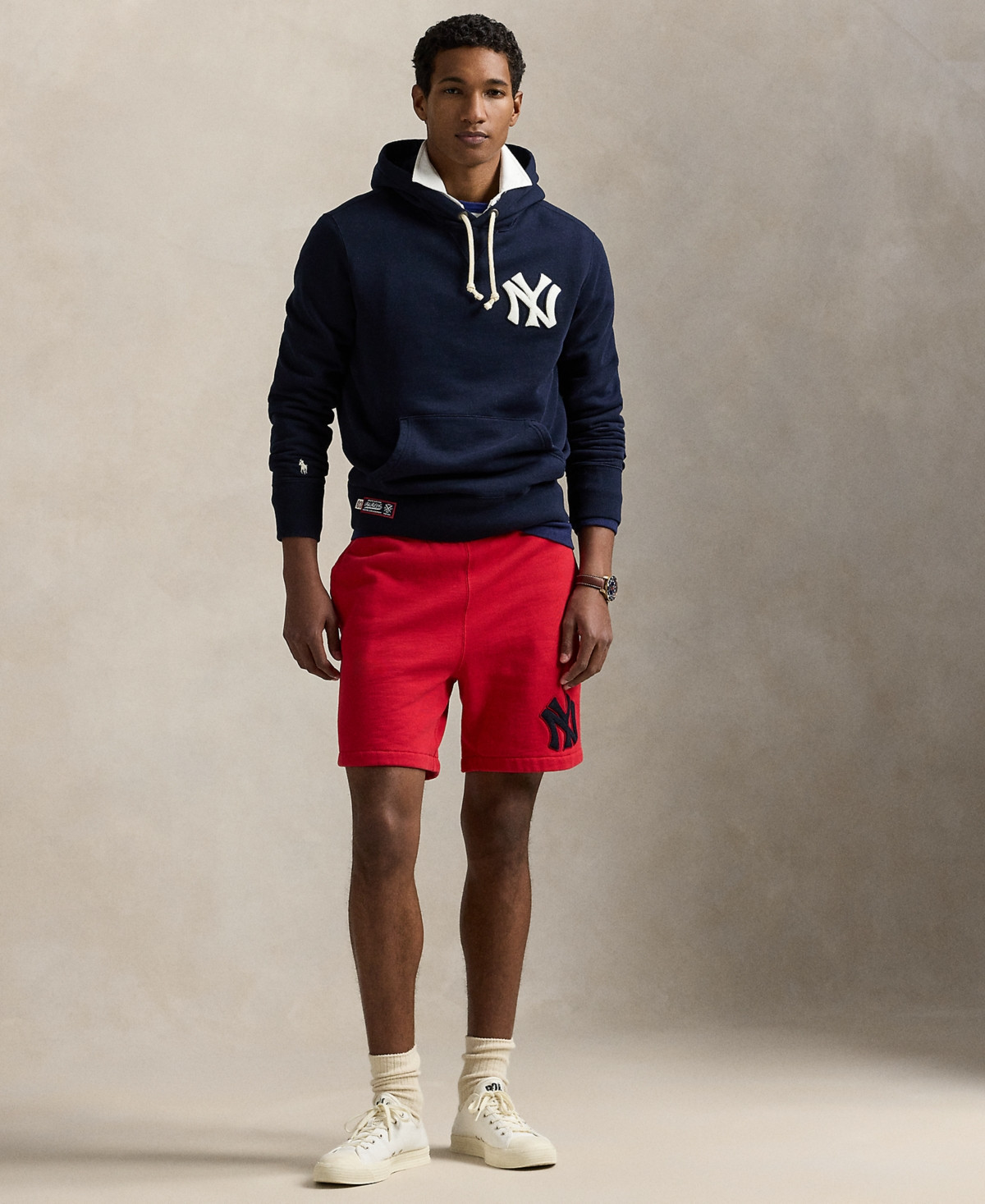 Polo Ralph Lauren Unisex Yankees Fleece Shorts - RL 2000 Red | Macy's