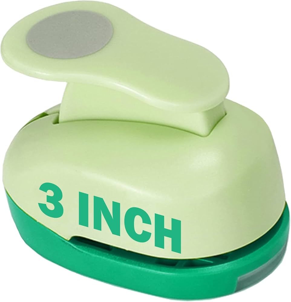 Circle Punch 3 Inch Craft Hole Punch - Large Circles Craft Punch Green Handmade Big Paper Punch f... | Amazon (US)