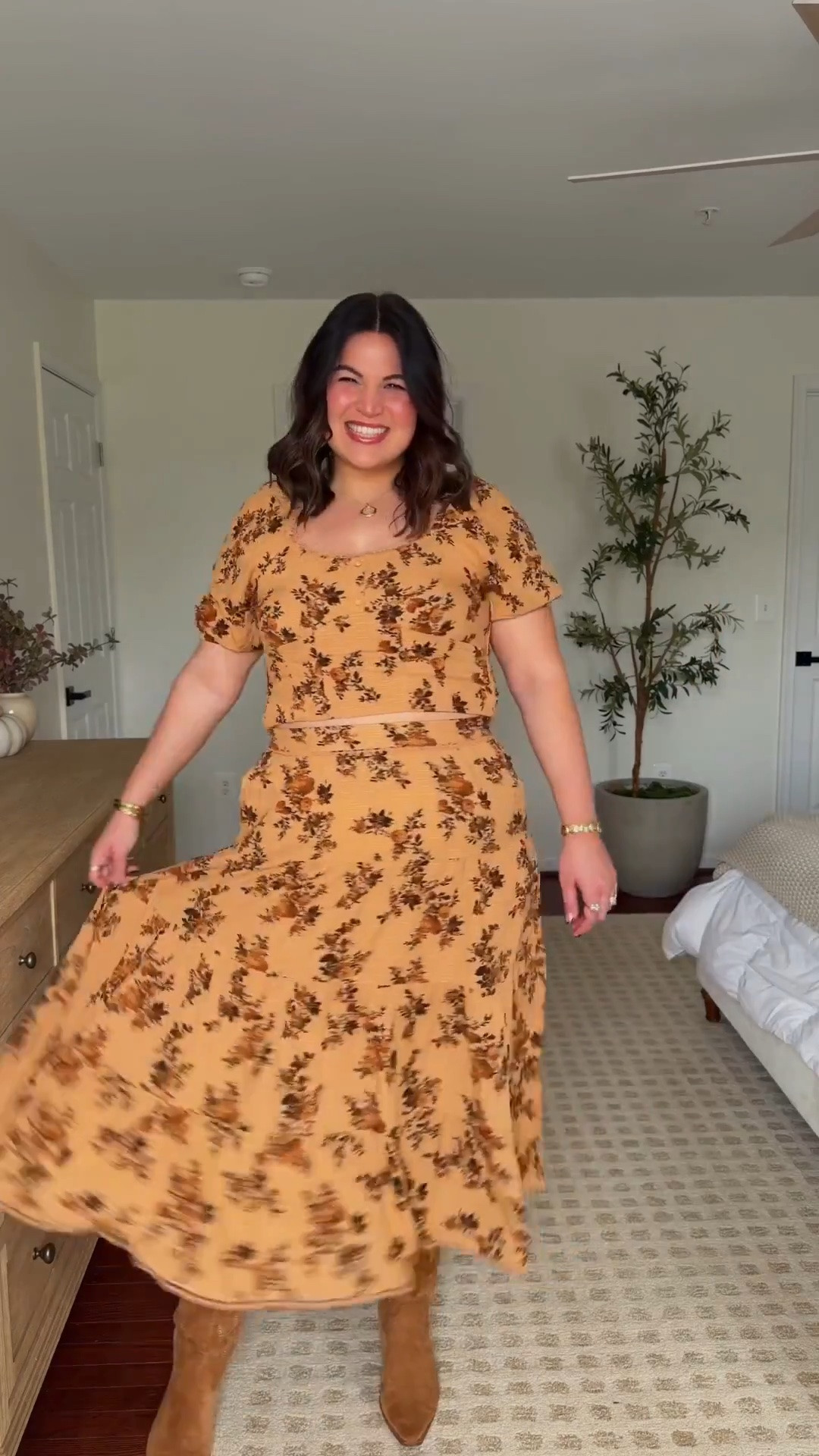 Early fall outfit ideas from @catofashion 

Dress : large 
Matching set: top & skirt: large
Kimono: one size
Jeans: 16 (run small imo) 
Suede wrap: one size
Floral skirt: large

#LTKSeasonal #LTKMidsize #LTKTall