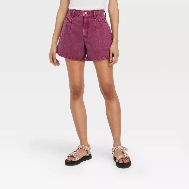 Women's High-Rise A-Line Midi Jean Shorts - Universal Thread™ | Target