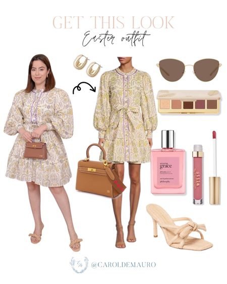 Find the perfect Easter outfit to celebrate in style: A cute lantern sleeve button-front mini dress, a brown handbag, gold accessories, and more!
#springfashion #petitelook #capsulewardrobe #outfitinspo 

#LTKSeasonal #LTKstyletip #LTKbeauty
