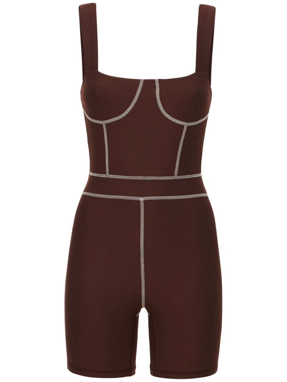 Weworewhat - Lvr exclusive corset bodysuit - Brown | Luisaviaroma | Luisaviaroma