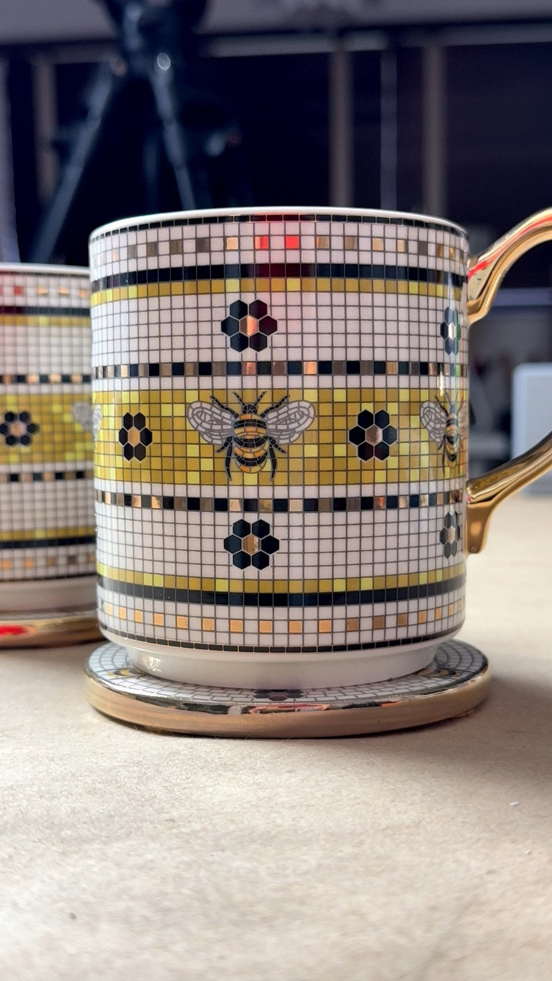 This is the cutest mug! I’m obsessed! 🐝 I got one for my bestie and I to kick off the new year (plus the matching coaster!). 

The bee symbolizes something in our creative-based businesses and this mug is the perfect thing for our chai lattes when we meet every Monday morning via video chat to discuss the week ahead. ✨

The mug features an adorable bee design and mosaic-inspired tile grid. This is perfect for your bestie, garden lover, or beekeeper who loves their daily coffee, tea, hot chocolate, or matcha.

And it’s also perfect for the mosaic artist in your life! 😉 For mosaic tips, tutorials + inspiration please visit my YouTube channel: YouTube.com/julieweilbacher, and follow @julieweilbacher on Instagram.

#bistrotile #beemug #beedesign #beecoffeemug #coffeemug #giftsforgardeners #beekeepergifts #gardenergifts #springhomedecor #springdecor #mosaic #anthropologie

#LTKSeasonal #LTKHome