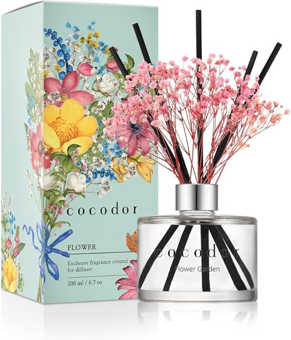 COCODOR Preserved Flower Reed Diffuser/Flower Garden/6.7oz/1Pack / Home Fragrance Scent Essential... | Amazon (US)