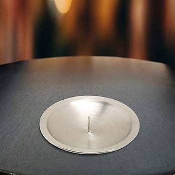 MaMeMi Candle Plate/Candle Coaster with Thorn [Diameter 3.15 inch] Candleholder Nickel-Plated Bra... | Amazon (US)