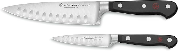 Wüsthof Classic Hollow Edge 2-Piece Chef's Knife Set, Black, 6-inch and 3.5-inch | Amazon (US)