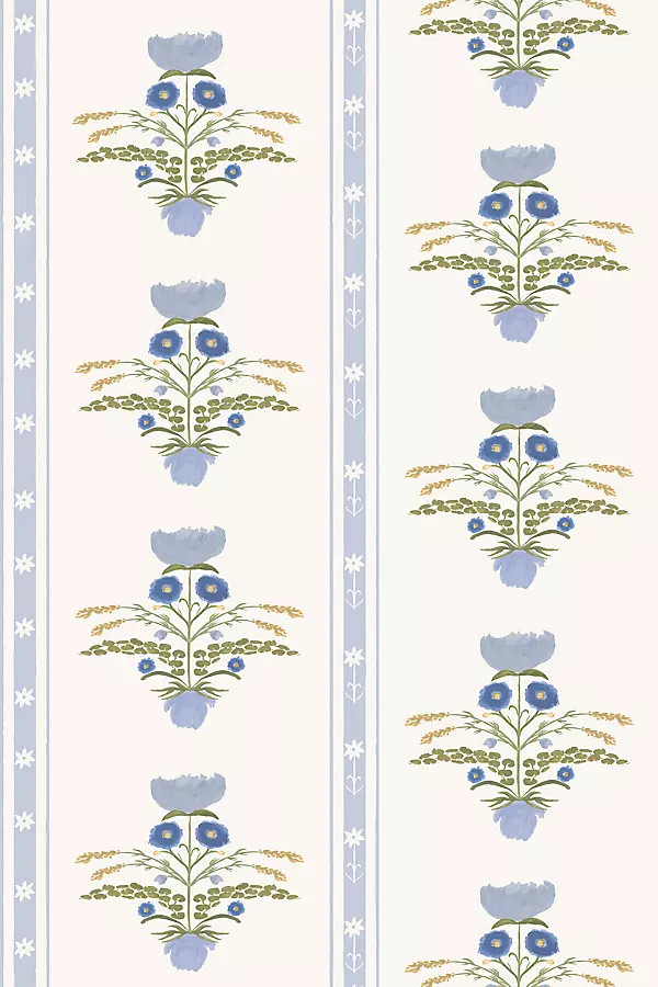 Lotus Garden Floral Peel-and-Stick Wallpaper | Anthropologie (US)