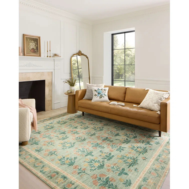 Rifle Paper Co. x Loloi Eden Mughal Rose Blush Rug feat. CloudPile | Wayfair North America