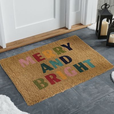 Merry and Bright Coir Door Mat | Grandin Road | Grandin Road