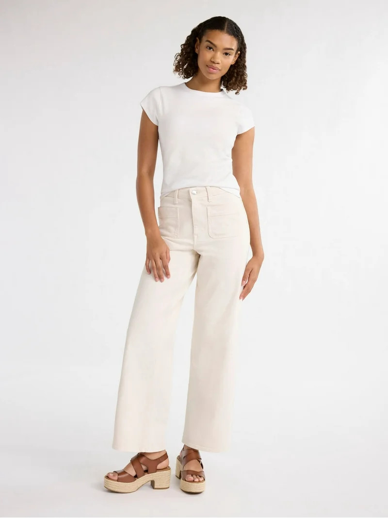 Free Assembly Women's and Women's Plus Cap Sleeve Tee, Sizes XS-4X - Walmart.com | Walmart (US)