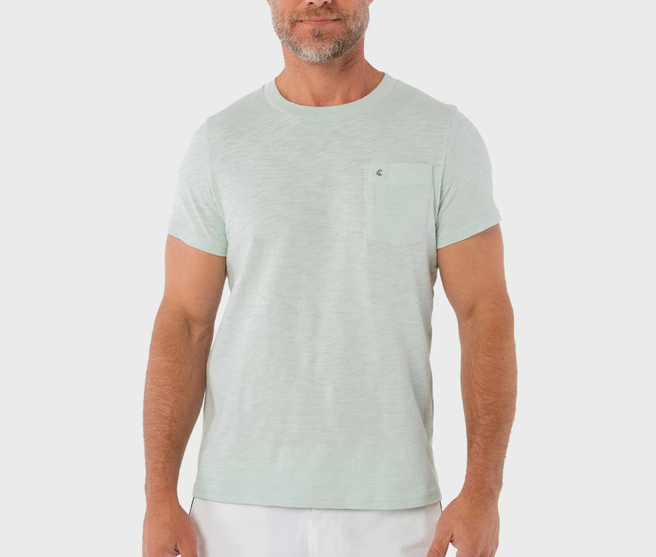 Slub Cotton Pocket T-Shirt - Jade | Criquet Apparel