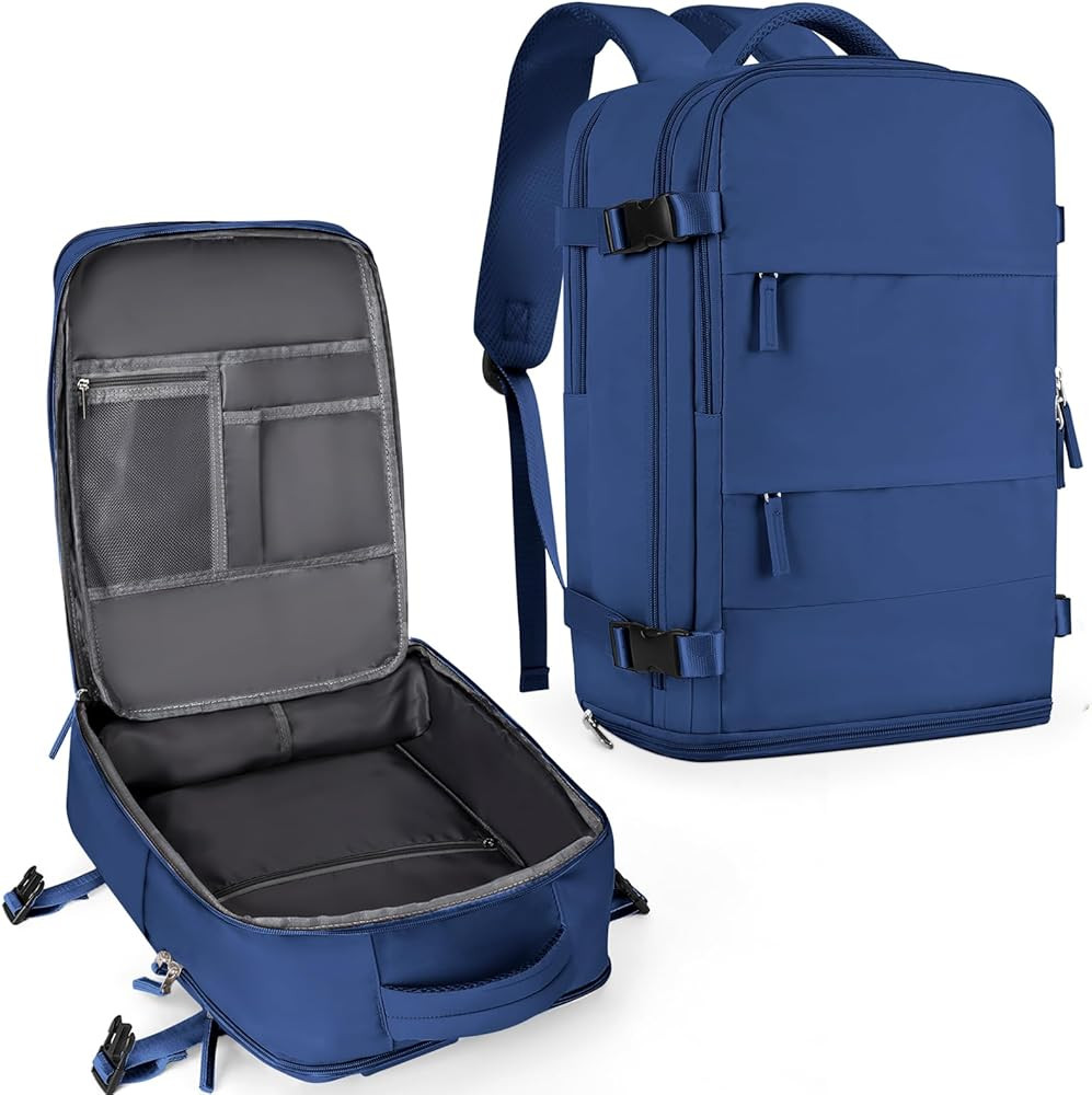 Amazon.com: coowoz Travel Backpack for Women Men,Carry On Backpack,Hiking Backpack Outdoor Sports Rucksack Casual Daypack Travel Essentials Royal Blue : Clothing, Shoes & Jewelry | Amazon (US)