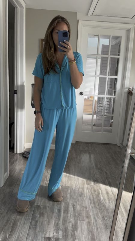 Love these pajamas! They’re so soft, stretchy and lightweight! 

They’re on sale right now. I’m wearing size smalll

#LTKFindsUnder100 #LTKSaleAlert #LTKFindsUnder50