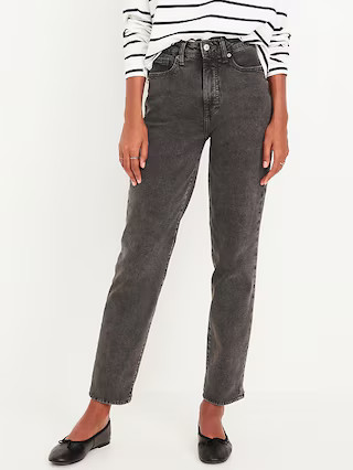 High-Waisted Button-Fly OG Straight Ankle Jeans | Old Navy (US)