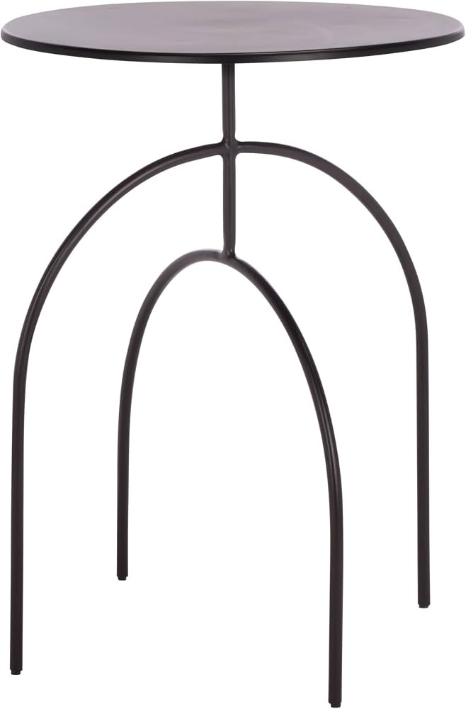 SAFAVIEH Home Collection - Saburo Round Black Iron Accent Table, Modern Minimalist Side Table, Fu... | Amazon (US)