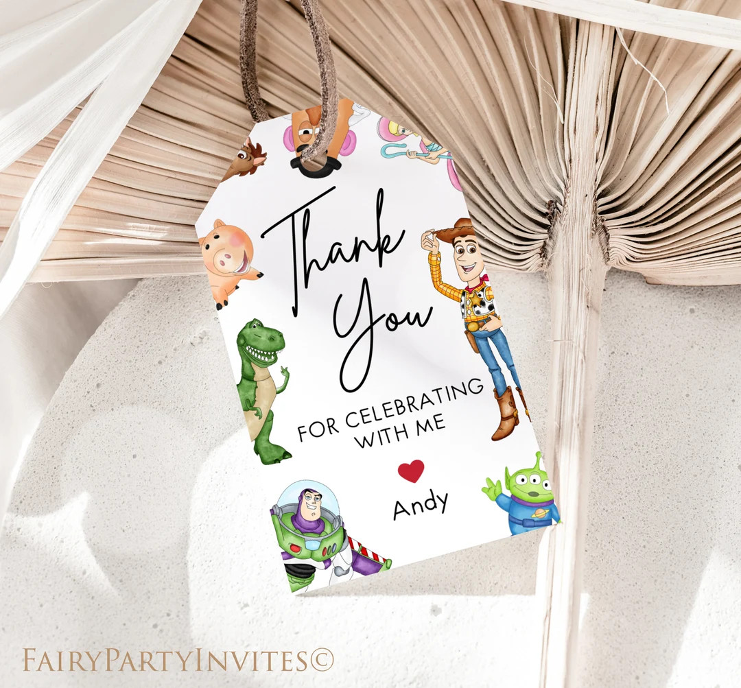 Toy Story Editable Favor Tag, Toy Story Gift Thank You Tag Instant Download Toy Story Birthday In... | Etsy (US)