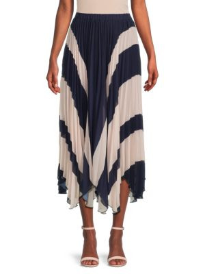 Wdny ​Colorblock Pleated Maxi Skirt on SALE | Saks OFF 5TH | Saks Fifth Avenue OFF 5TH
