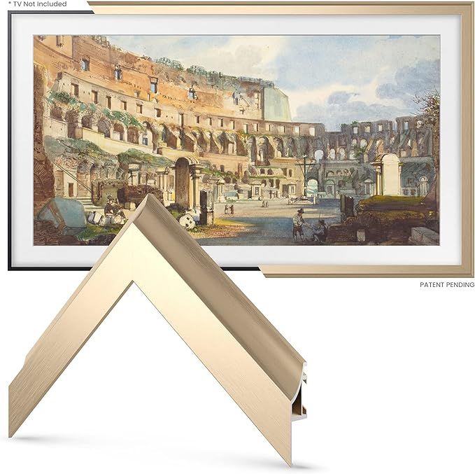Deco TV Frames Alloy Scoop - Pale Gold Bezel Compatible ONLY with Samsung The Frame TV (43", Fits... | Amazon (US)