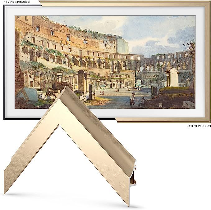 Deco TV Frames Alloy Scoop - Pale Gold Bezel Compatible ONLY with Samsung The Frame TV (43", Fits... | Amazon (US)