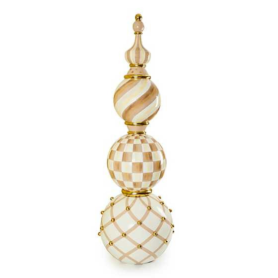 Mocha Check Outdoor Trophy Topiary | MacKenzie-Childs