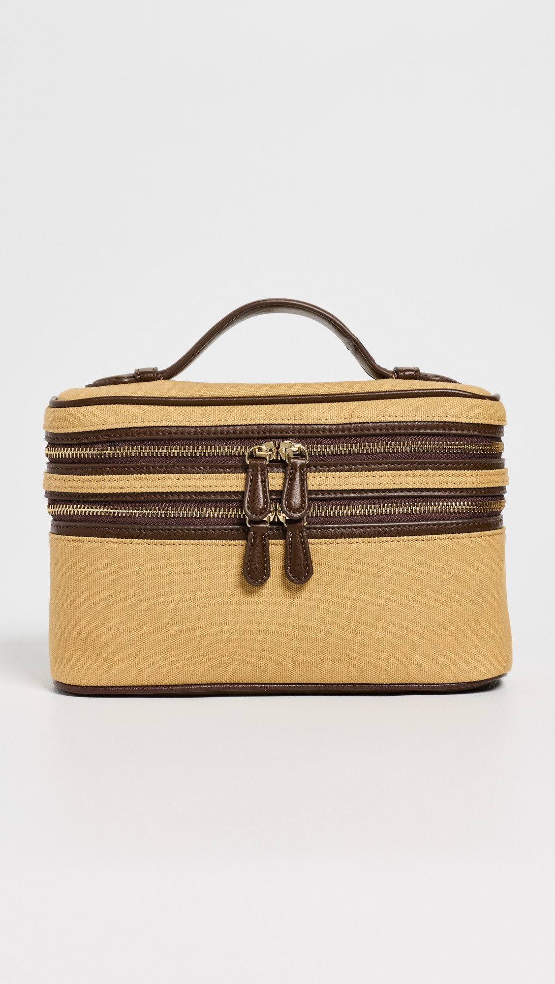 Stoney Clover Lane Double Zip Vanity Bag Canvas Tan One Size | Shopbop