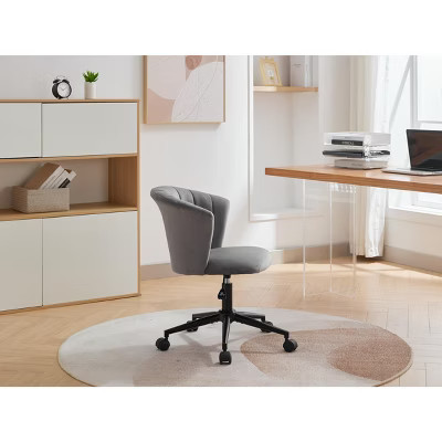 DOMETOUR Home Office Chair, Velvet Fabric Swivel Flower Shape Computer Desk Chair for Home Office or Bedroom | Target