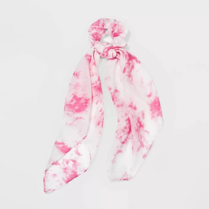 Chiffon Tie Dye Twisters Hair Elastics - Wild Fable™ Pink/White | Target