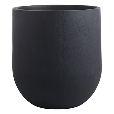 Black Cement Planter, Large | At Home