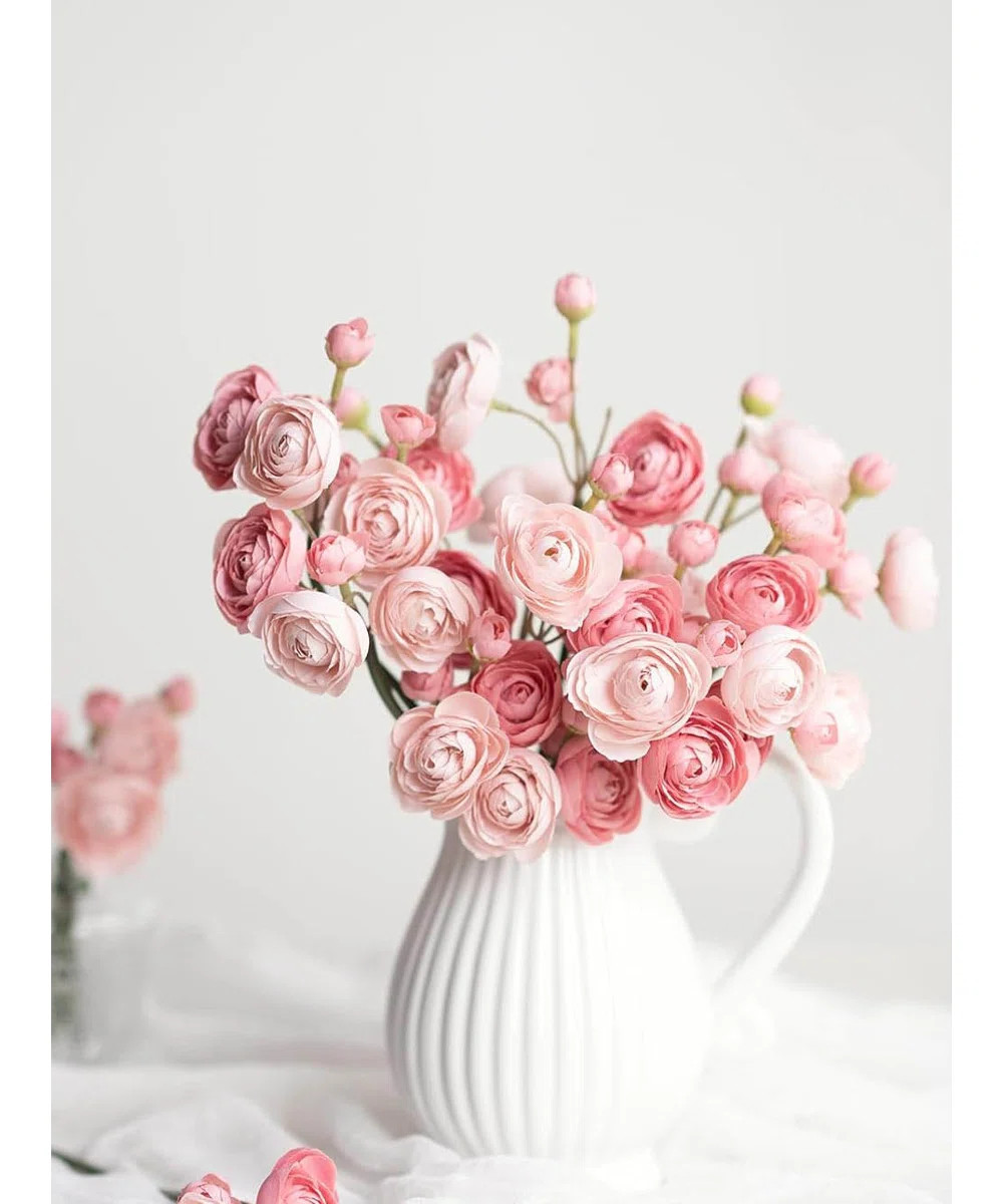 Artificial Flower, Faux Silk Mini Ranunculus Flowers | Wayfair North America