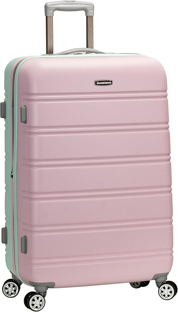 Rockland Melbourne Hardside Expandable Spinner Wheel Luggage, Bright Green, Checked-Large 28-Inch | Amazon (US)