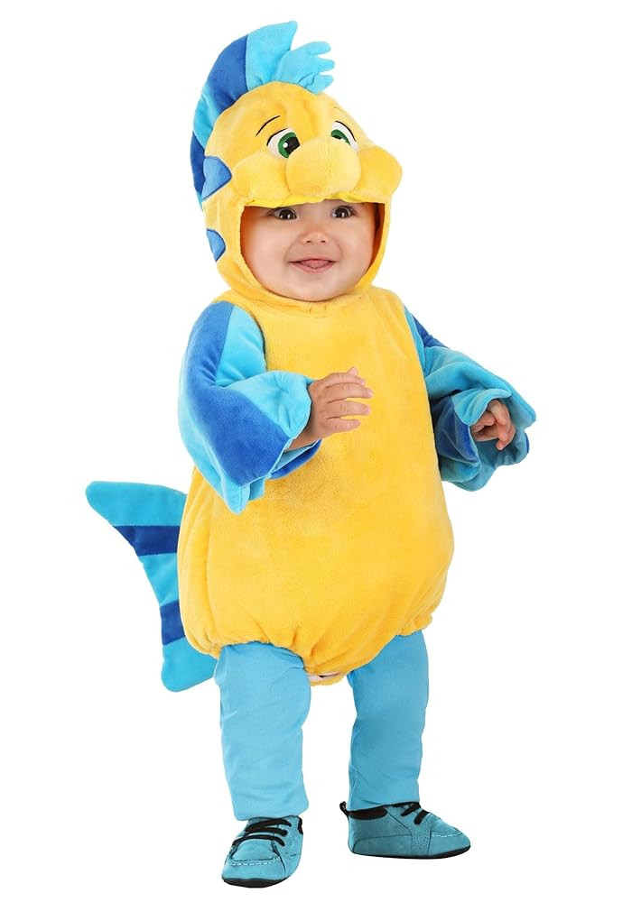 Disney The Little Mermaid Flounder Infant Costume, for Halloween, Cosplay, Ocean Beach Theme Part... | Amazon (US)