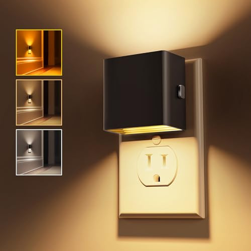 L LOHAS LED Night Lights Plug into Wall,[2-Pack] Plug in Night Light with Dusk to Dawn Sensor,3CCT 1600K/2700K/5000K,Brightness Adjustable,Nightlight for Adults Bathroom Bedroom | Amazon (US)