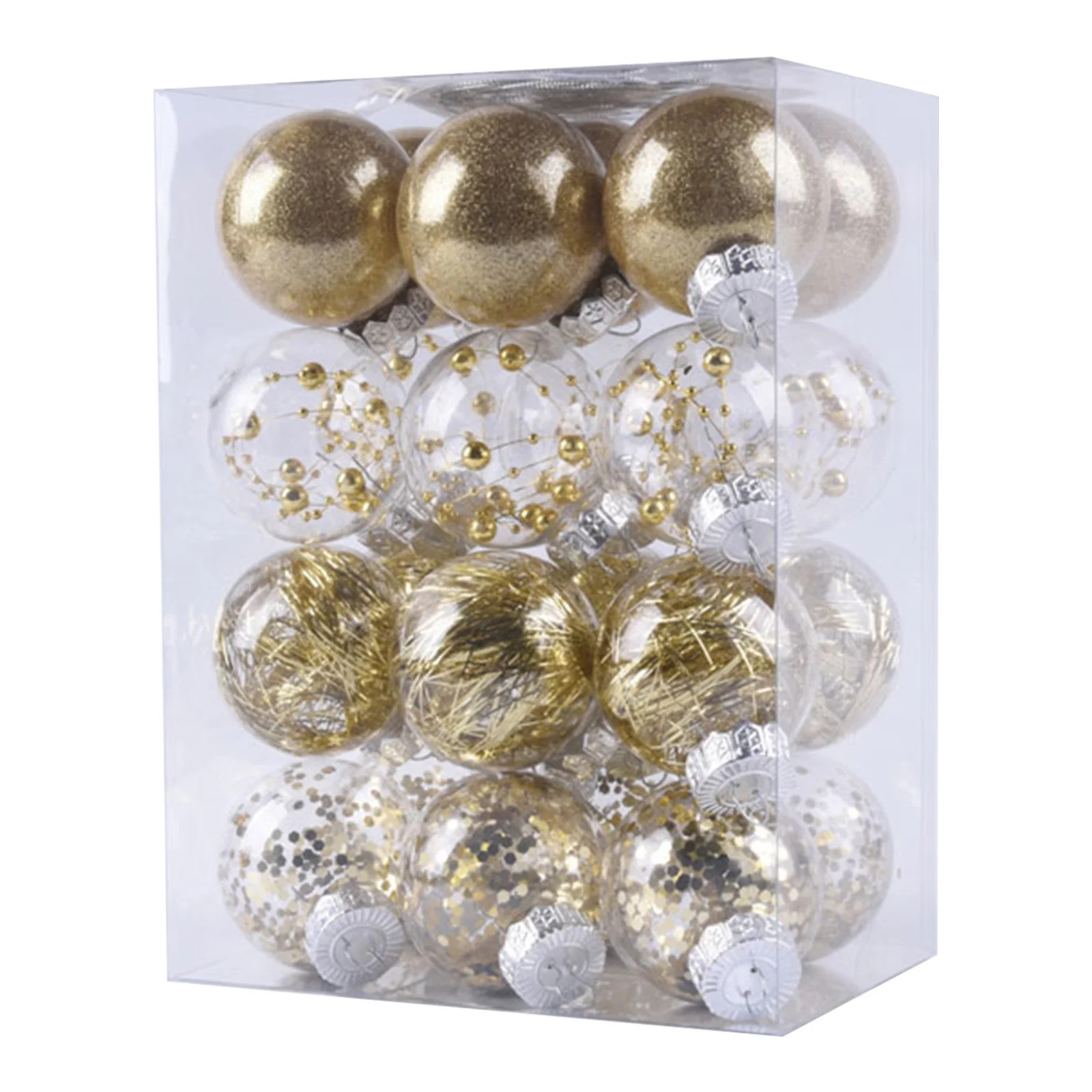 Staron 24Pcs Gold Christmas Ornaments, Christmas Tree Balls Ornaments for Xmas Christmas Tree 60m... | Walmart (US)
