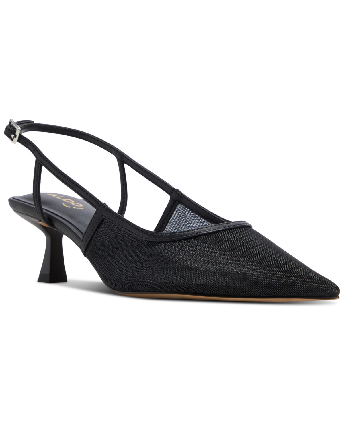 Aldo Women's Maxina Slingback Pumps - Black Mesh | Macy's