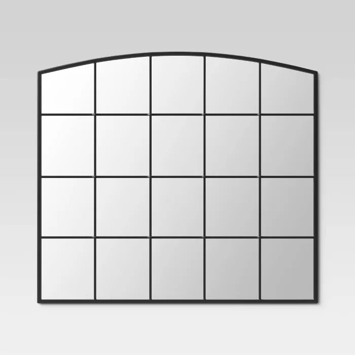 33" x 30" Mantle Pane Stamped Metal Decorative Wall Mirror - Threshold™ | Target