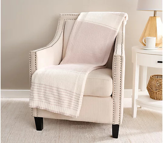 Barefoot Dreams 45"x60" CozyChic Variegated Stripe Blanket - QVC.com | QVC