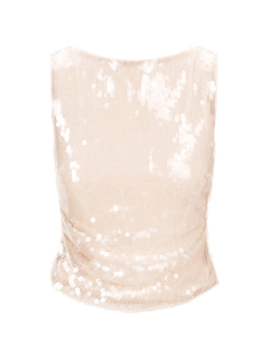 Eton Sequined Sleeveless Top | Saks Fifth Avenue