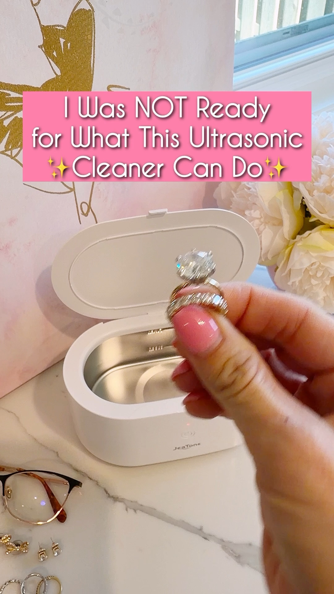 My new bathroom essential: an ultrasonic cleaner that handles jewelry, glasses, retainers, pacifiers, and bottle nipples. It pulls off hidden grime I didn’t even know was there. Lazy‑girl cleaning approved and officially part of my routine.
#LTKhome #LTKcleaning #amazonfinds #bathroomessentials #cleaningfavorites

#LTKBeauty #LTKdayinmylife #LTKmomlife